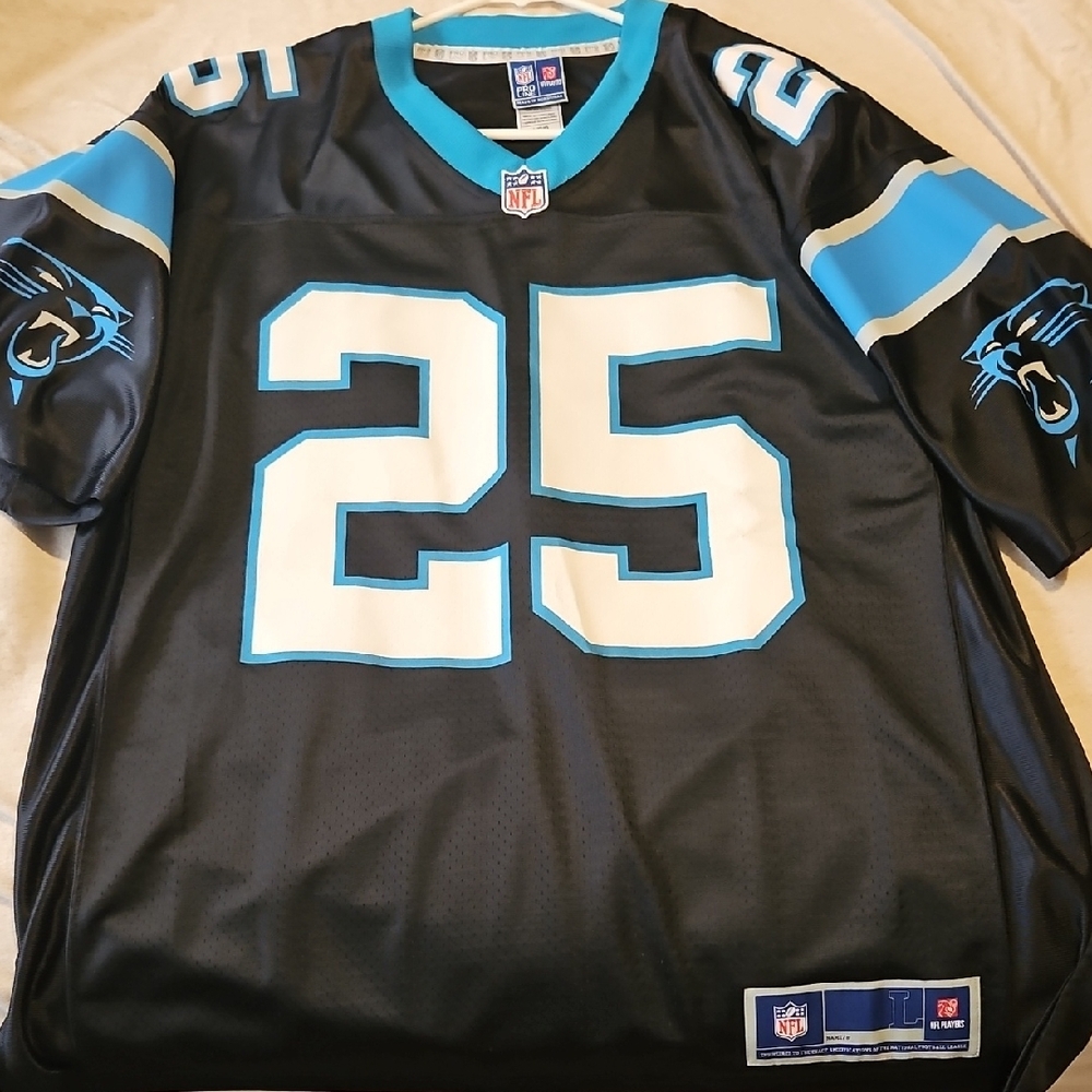 NFL Carolina Panthers Jersey Black and Blue
